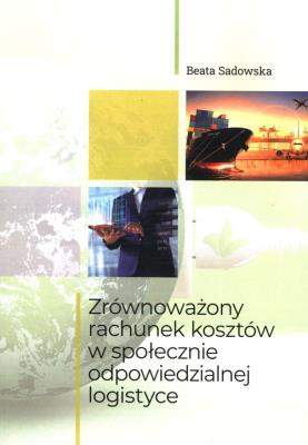 Zrównoważony rachunek kosztów w społecznie... Autor: Sadowska Beata. SmakLiter.pl Okładka książki Zrównoważony rachunek kosztów w społecznie..
