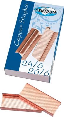 Zszywki miedziane 24/6 1000szt. Wydawca: Centrum. SmakLiter.pl Opakowanie Zszywki miedziane 24/6 1000szt