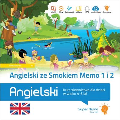 Angielski ze Smokiem Memo cz.1-2 Kurs słownictwa. Autor:   Praca zbiorowa. SmakLiter.pl Okładka książki Angielski ze Smokiem Memo cz.1-2 Kurs słownictwa
