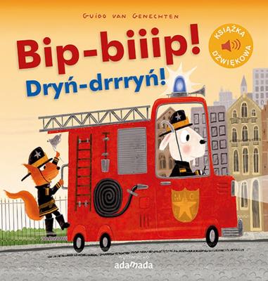 Bip-biiip! Dryń-drrryń!. Autor: Guido van Genechten. SmakLiter.pl Okładka książki Bip-biiip! Dryń-drrryń!