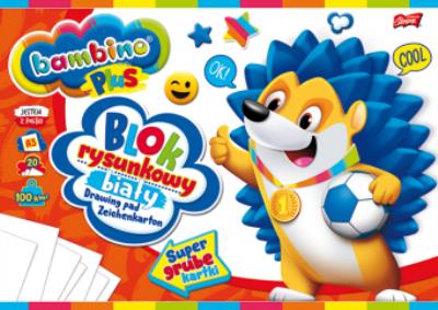 Opakowanie Blok rysunkowy Bambino PLUS A3 20 kartek - 100g/m2 PAKIET 10 sztuk
