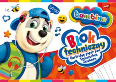 Opakowanie Blok techniczny Bambino A4 10 kartek PAKIET 10 sztuk