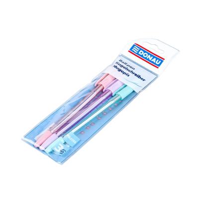 Długopis klasyczny DONAU, pastelowa obudowa, niebieski wkład, 3 sztuki. Wydawca: Donau. SmakLiter.pl Opakowanie Długopis klasyczny DONAU, pastelowa obudowa, niebieski wkład, 3 sztuki