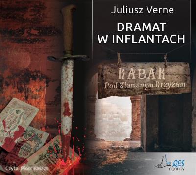 Dramat w Inflantach Audiobook QES. Autor: Juliusz Verne. SmakLiter.pl Okładka książki Dramat w Inflantach Audiobook QES