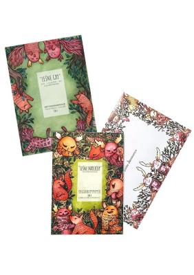 Dwuak kolorowanek Leśne opowieści T.3-4. Autor: Dominika Gołąb. SmakLiter.pl Okładka książki Dwuak kolorowanek Leśne opowieści T.3-4