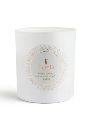 Flagolie Świeca sojowa drzewo cedrowe, kwiat pomarańczy, jaśmin 150g. Producent: Flagolie. SmakLiter.pl Zdjęcie produktu Flagolie Świeca sojowa drzewo cedrowe, kwiat pomarańczy, jaśmin 150g