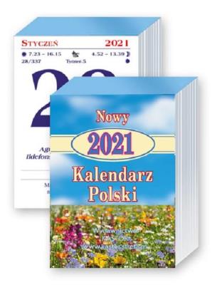 Kalendarz 2021 KL 05 Nowy Kalendarz Polski zdzierak 6 sztuk. Wydawca: MediCodex. SmakLiter.pl Opakowanie Kalendarz 2021 KL 05 Nowy Kalendarz Polski zdzierak 6 sztuk