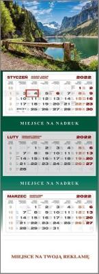 Opakowanie Kalendarz 2022 ścienny trójdzielny Górskie jezioro