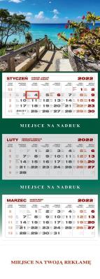 Opakowanie Kalendarz 2022 ścienny trójdzielny Morze