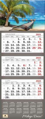 Opakowanie Kalendarz 2022 trójdzielny Premium Tropik