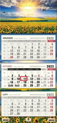 Opakowanie Kalendarz 2022 trójdzielny Słoneczniki