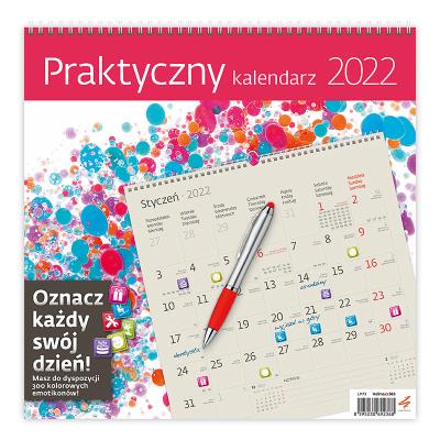 Okładka książki Kalendarz 30 x 30 z naklejkami. Praktyczny 2022