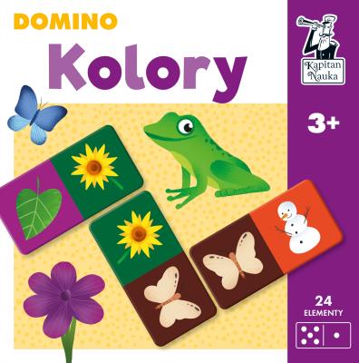 Kapitan Nauka. Kolory. Domino. Autor: Ewa Iwaniuk. SmakLiter.pl Okładka książki Kapitan Nauka. Kolory. Domino