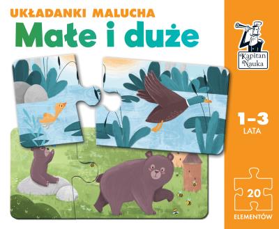 Okładka książki Kapitan Nauka. Małe i duże. Układanki malucha