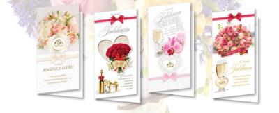 Opakowanie Karnet DL De Lux. Rocznica ślubu MIX (10szt.)