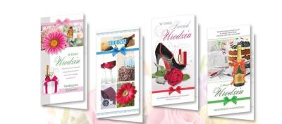 Opakowanie Karnet DL De Lux. Urodziny MIX (10szt.)