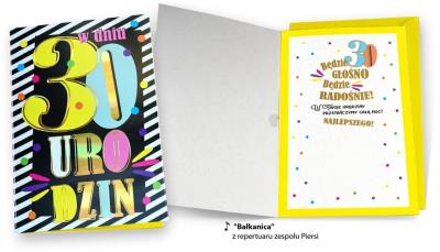 Opakowanie Karnet MP-0040 Urodziny 30