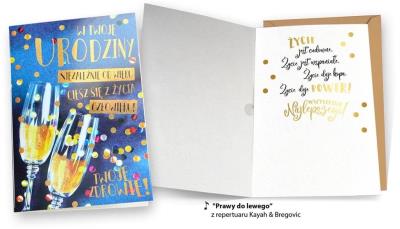 Opakowanie Karnet MP-0041 Urodziny szampan