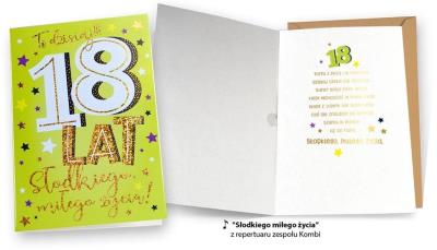 Opakowanie Karnet MP-0042 Urodziny 18