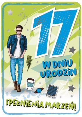 Opakowanie Karnet Urodziny 17 GM-759