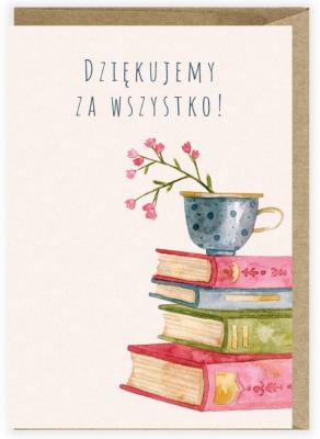 Opakowanie Kartka na Dzień Nauczyciela Książki K125