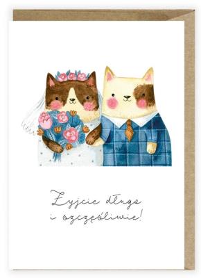 Opakowanie Kartka ślubna, eko koperta Koty K109