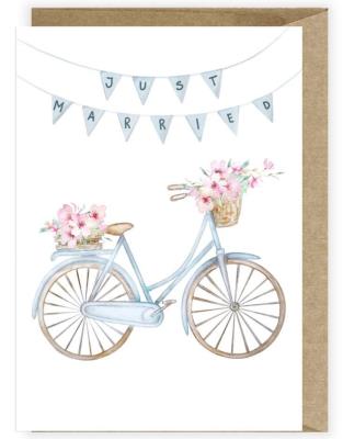 Opakowanie Kartka ślubna, eko koperta Rower K111