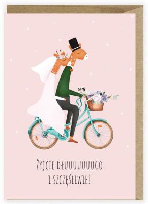 Opakowanie Kartka ślubna, eko koperta Żyrafy K110