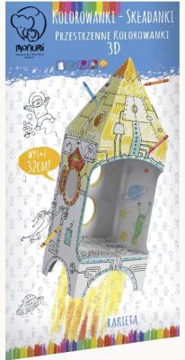 Kolorowanka składanka mini Domek Rakieta MONUMI. Wydawca: Monumi. SmakLiter.pl Opakowanie Kolorowanka składanka mini Domek Rakieta MONUMI