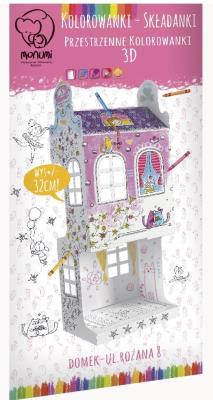 Kolorowanka składanka mini Domek ul. Różana 8. Wydawca: Monumi. SmakLiter.pl Opakowanie Kolorowanka składanka mini Domek ul. Różana 8