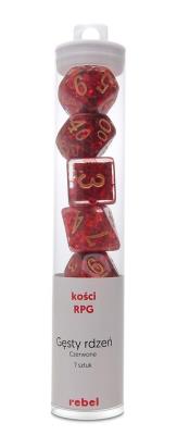 Opakowanie Komplet kości RPG czerwone Gęsty rdzeń REBEL