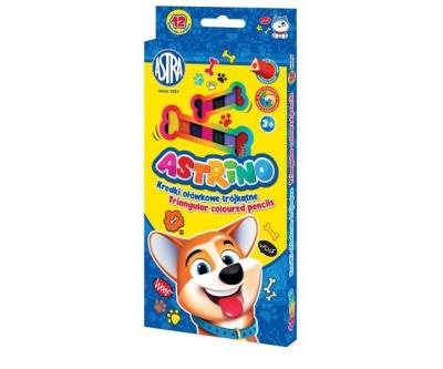 Opakowanie Kredki ołówkowe trójkątne 12 kolorów Astrino ASTRA