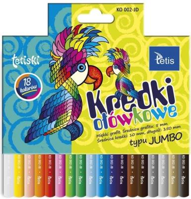 Opakowanie Kredki Tetiski okrągłe jumbo 18kol. KO002-JD