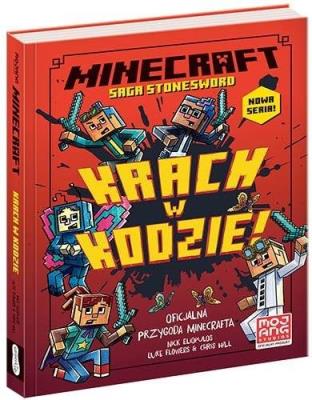 Minecraft/Kroniki ze Stonesword T.1 Krach w kodzie. Autor: Nick Eliopulos, Alan Batson. SmakLiter.pl Okładka książki Minecraft/Kroniki ze Stonesword T.1 Krach w kodzie