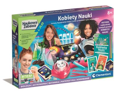 Naukowa zabawa. Kobiety nauki. Wydawca: Clementoni. SmakLiter.pl Opakowanie Naukowa zabawa. Kobiety nauki