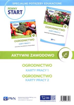 Pewny start Aktywni zawodowo Ogrodnictwo Karty pracy 1 Ogrodnictwo Karty pracy 2 Pakiet. Autor: Joanna Hryń, Anna Minkiewicz, Rapiej Krtystyna. SmakLiter.pl Okładka książki Pewny start Aktywni zawodowo Ogrodnictwo Karty pracy 1 Ogrodnictwo Karty pracy 2 Pakiet