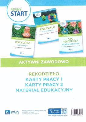 Pewny Start. Aktywni zawodowo. Pakiet: Rękodzieło. Autor: Joanna Hryń, Krystyna Rapiej, Anna Minkiewicz. SmakLiter.pl Okładka książki Pewny Start. Aktywni zawodowo. Pakiet: Rękodzieło