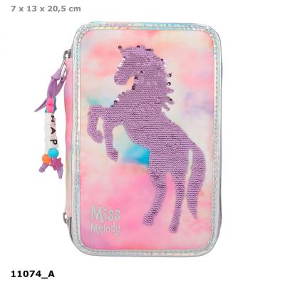 Opakowanie Piórnik potrójny z wyposażeniem Miss Melody 11074A