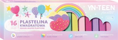 Opakowanie Plastelina kwadratowa 16 kolorów Pastel