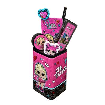 Opakowanie Pojemnik z przyborami szkolnymi 7 el. LOL Surprise