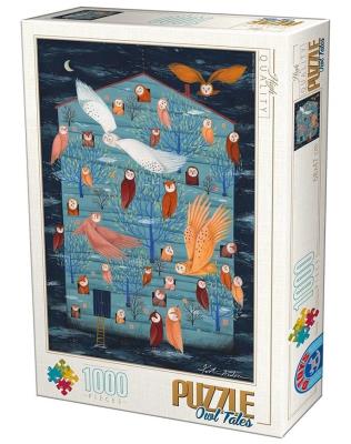 Opakowanie Puzzle 1000 Andrea Kurti, Sowy w domu