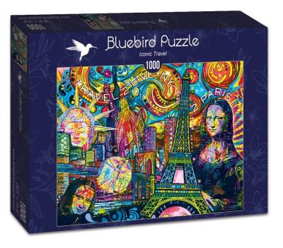 Opakowanie Puzzle 1000 Ikony podróży