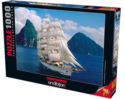 Puzzle 1000 Statek na morzu. Wydawca: Anatolian. SmakLiter.pl Opakowanie Puzzle 1000 Statek na morzu