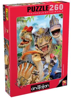 Puzzle 260 Dinozaury. Wydawca: Anatolian. SmakLiter.pl Opakowanie Puzzle 260 Dinozaury