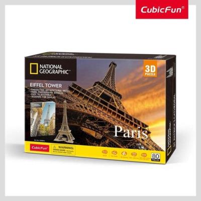 Puzzle 3D National Geographic Paryż. Wydawca: Cubic Fun. SmakLiter.pl Opakowanie Puzzle 3D National Geographic Paryż