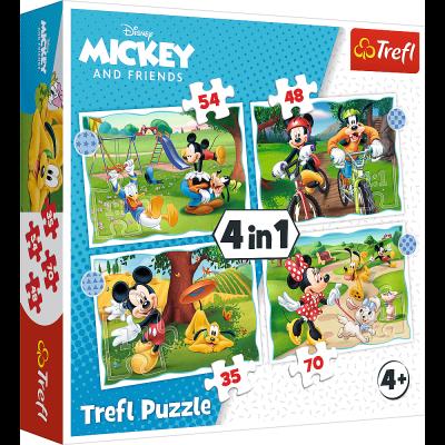 Opakowanie Puzzle 4w1 Fajny dzień Mickiego 34604