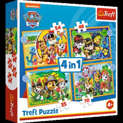 Opakowanie Puzzle 4w1 Wakacyjny Psi Patroll 34395