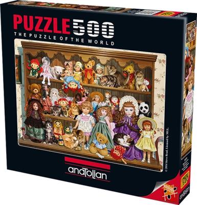 Opakowanie Puzzle 500 Szafa pełna pluszaków i lalek
