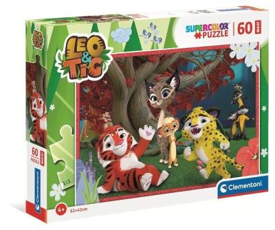 Opakowanie Puzzle 60 Maxi Super Kolor Leo i Tig