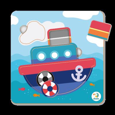 Opakowanie Puzzle Sorter mini 5 elementów Statek DOP300350